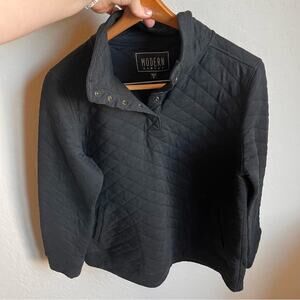 Modern Canvas Black Quilted Pullover women’s size large L